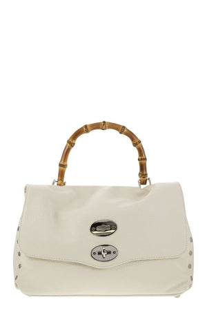 ZANELLATO Classy White Bamboo Handle Handbag for Women