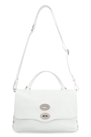 ZANELLATO Stylish White Leather Handbag with Removable Fringes and Silver-Tone Hardware - SS24