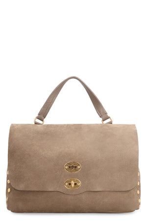 ZANELLATO Elegant Leather Tote Handbag with Gold-Tone Accents - 35x24x13 cm