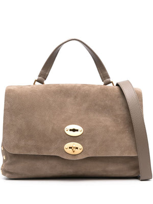 ZANELLATO Elegant Taupe Leather Shoulder Bag