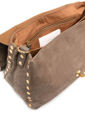 ZANELLATO Elegant Taupe Leather Shoulder Bag