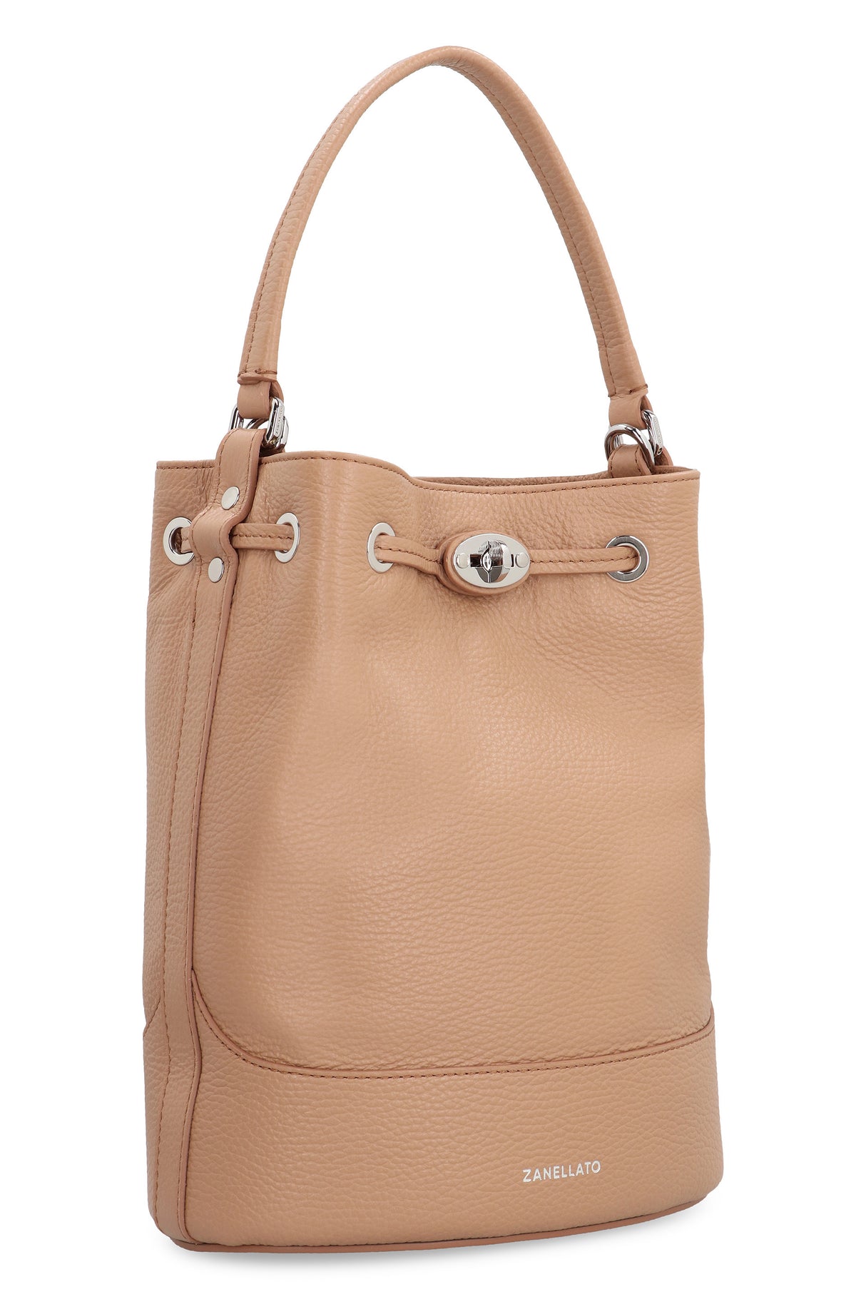 ZANELLATO Leather Bucket Handbag - 22cm x 28cm x 14cm