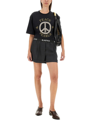 MOSCHINO COUTURE Cropped Logo T-Shirt for Women