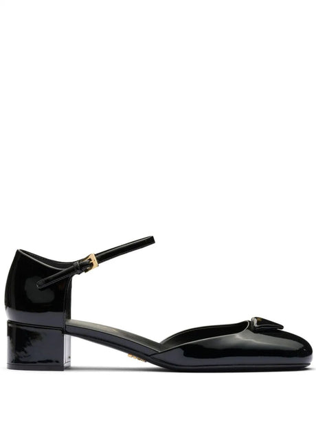 PRADA Elevated Patent Leather Pumps with 35mm Heel