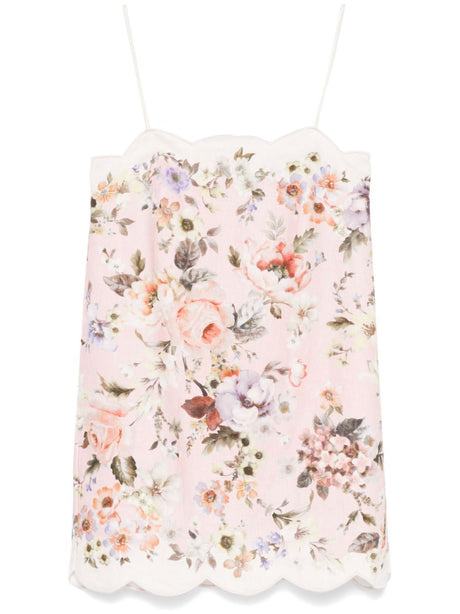 ZIMMERMANN Floral Short Dress for Women - SS25 Collection