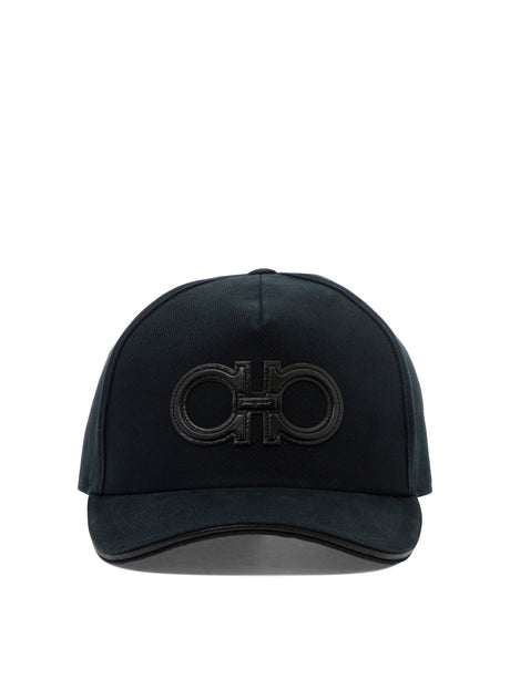 FERRAGAMO Classic Black Cotton Hat for Men