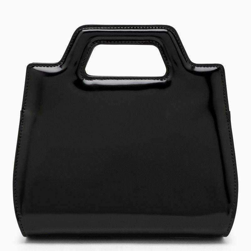 FERRAGAMO Black Leather Top-Handle Handbag for Women