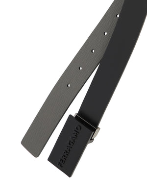 FERRAGAMO Men's Grey Leather Belt