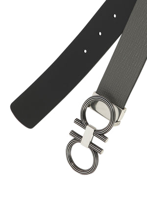 FERRAGAMO Reversible and Adjustable Gancini Hook Belt for Men