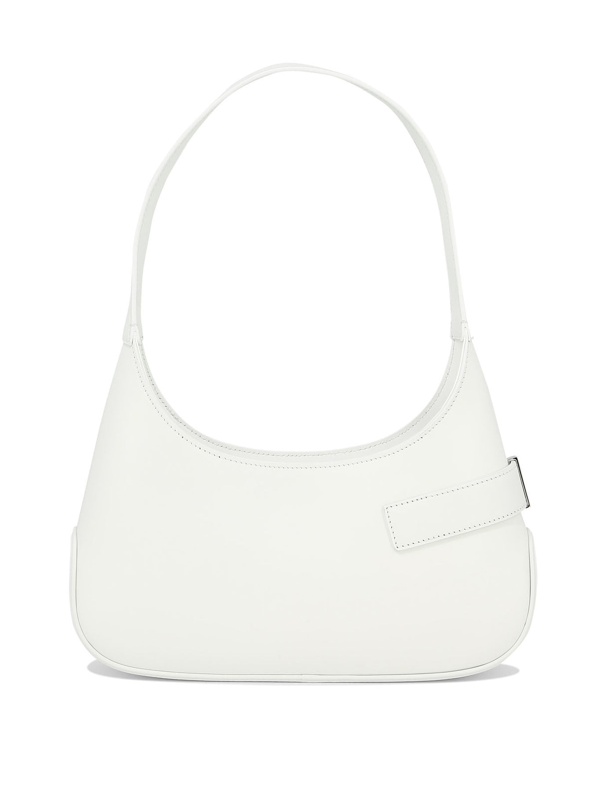 FERRAGAMO White Asymmetric Hobo Shoulder Bag