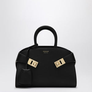 FERRAGAMO Mini Hug Black Leather Handbag