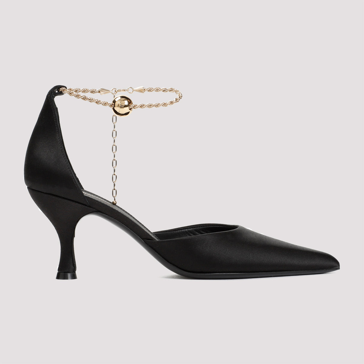 Ferragamo Ankle Chain Kitten Heel Pumps - 7 cm