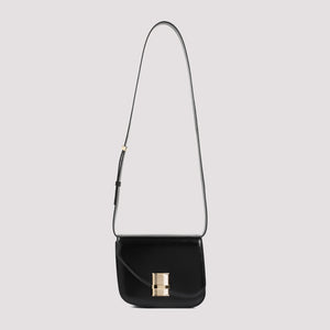 FERRAGAMO Black Leather Shoulder and Crossbody Bag for Women - SS24 Collection