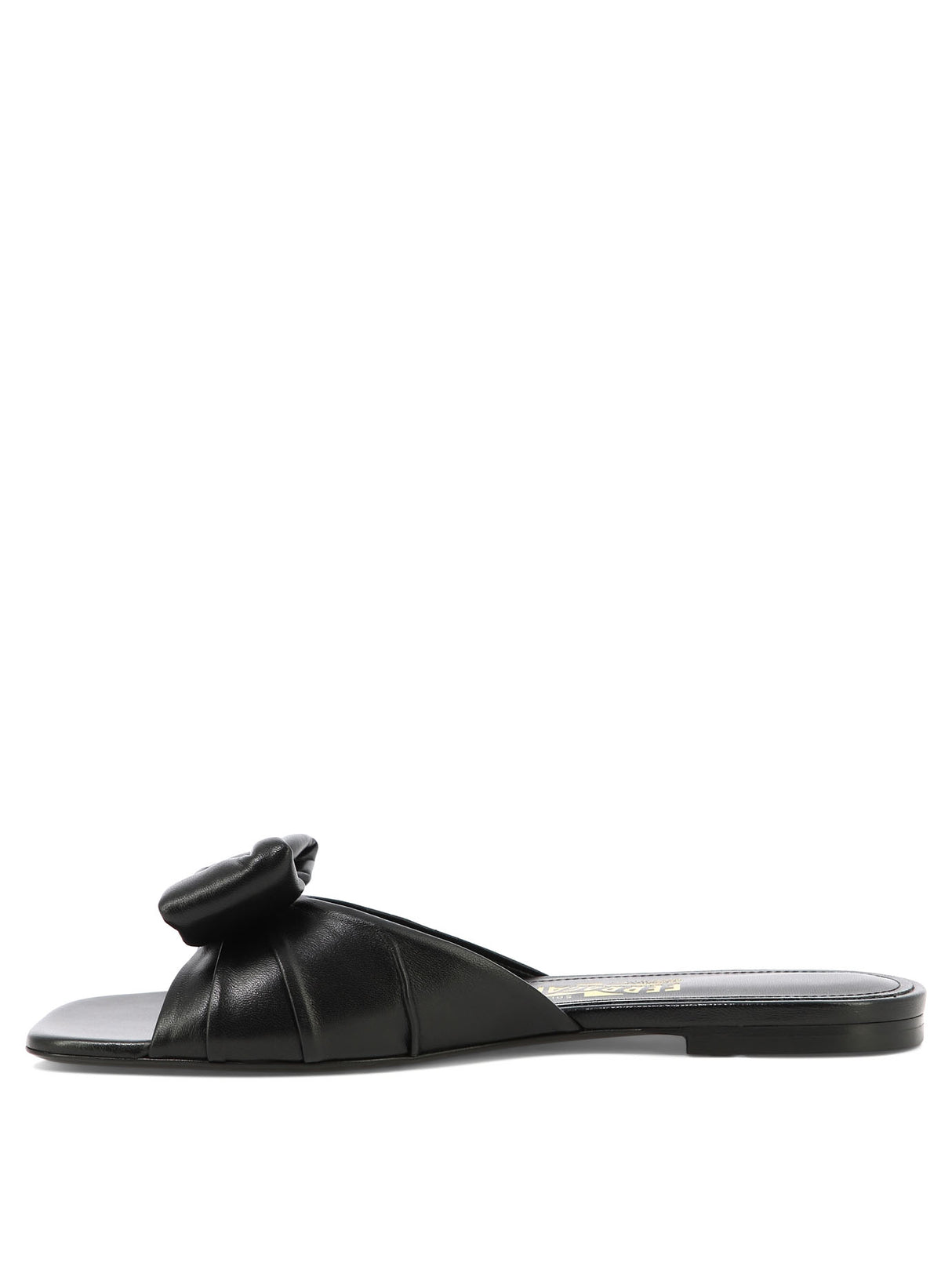 FERRAGAMO Black Leather Sandals for Women - SS24 Collection