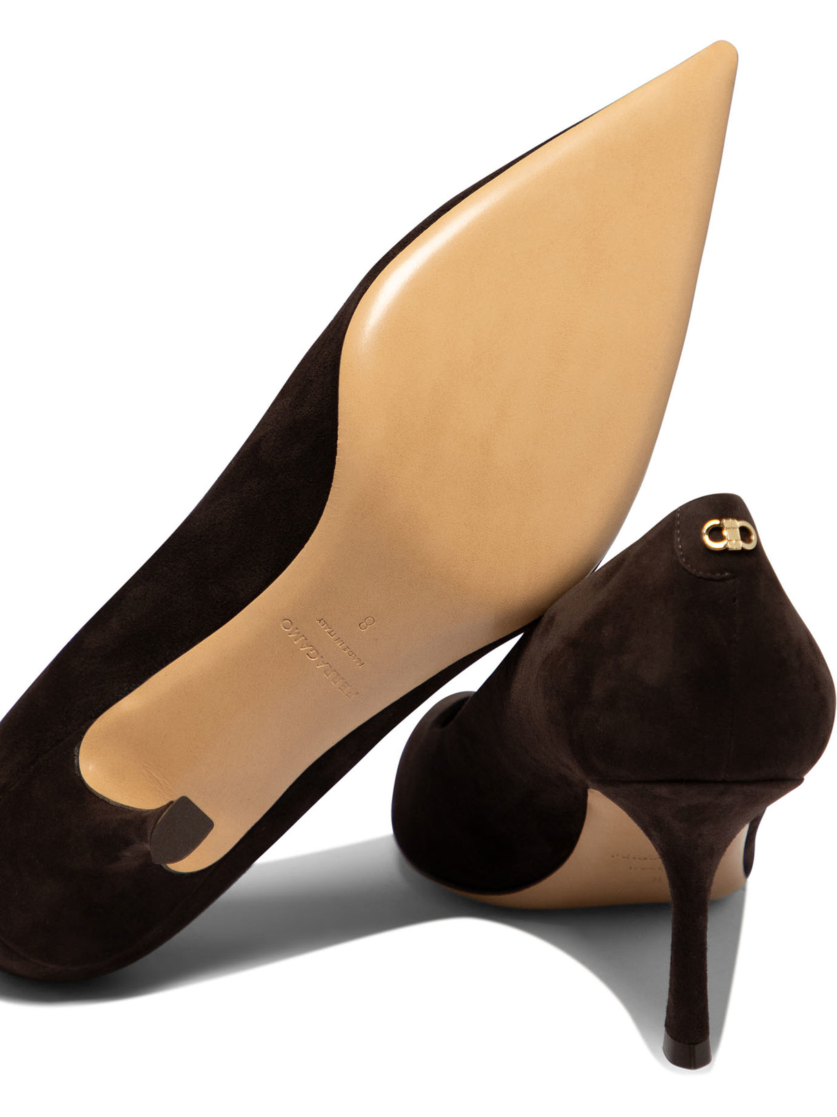 FERRAGAMO Elegant Brown Suede Pumps for Women - FW24 Collection