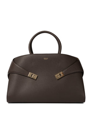 FERRAGAMO Dual-Tone Calf Leather Medium Handbag