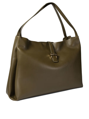 FERRAGAMO Luxurious Large Leather Tote Shoulder Bag