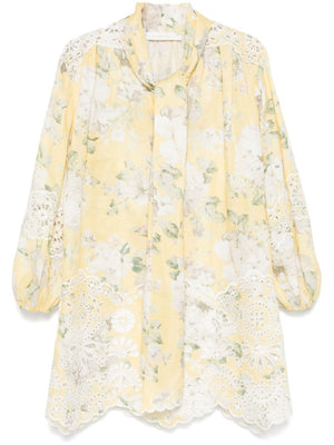 ZIMMERMANN Floral Linen Mini Dress for Women