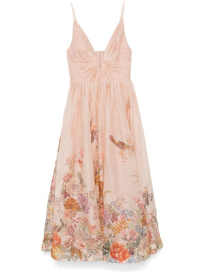 ZIMMERMANN Luxe Floral Straps Mini Dress