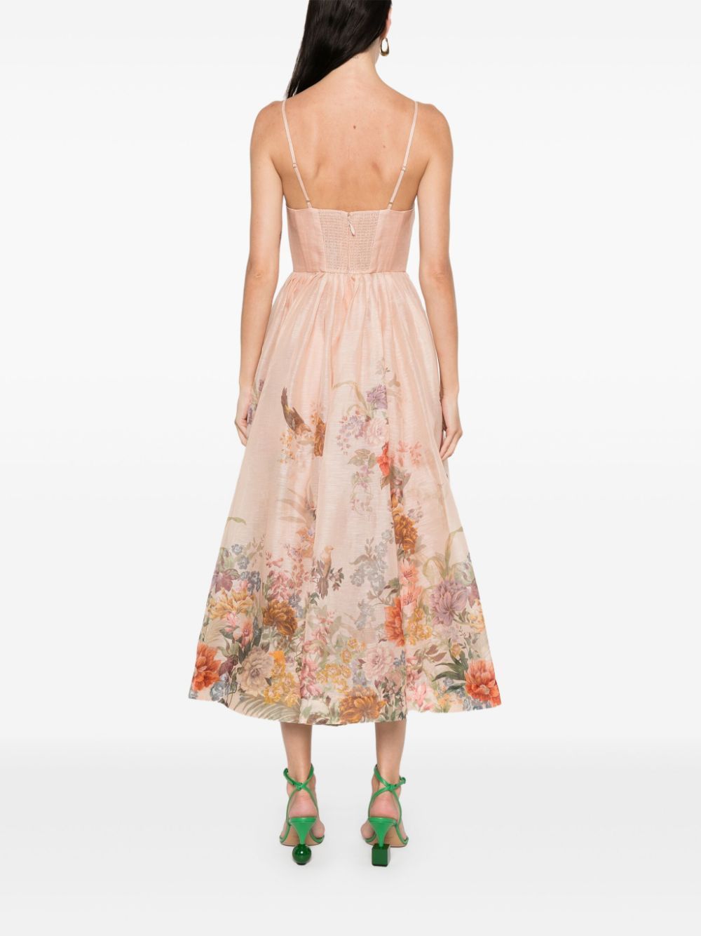 ZIMMERMANN Luxe Floral Straps Mini Dress