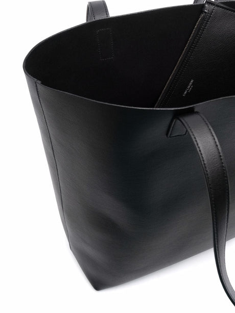 SAINT LAURENT PARIS Bold Leather Tote Handbag