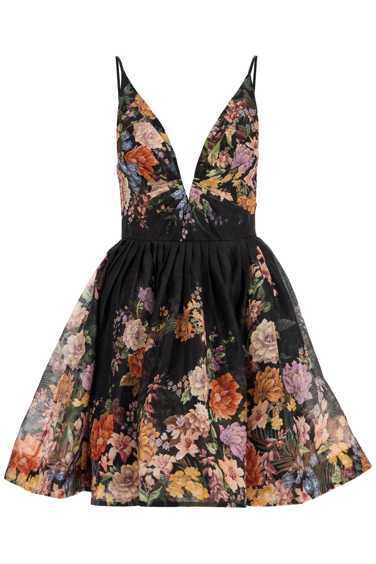 ZIMMERMANN Mini Floral A-Line Dress