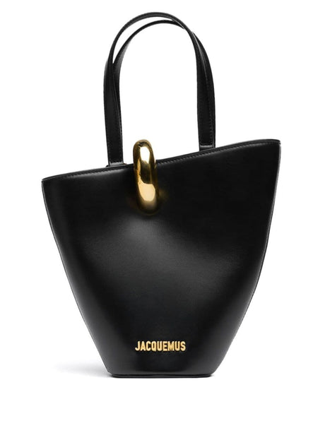 JACQUEMUS Mini Leather Tote Bag - 24 x 24 x 10 cm