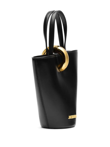 JACQUEMUS Mini Leather Tote Bag - 24 x 24 x 10 cm