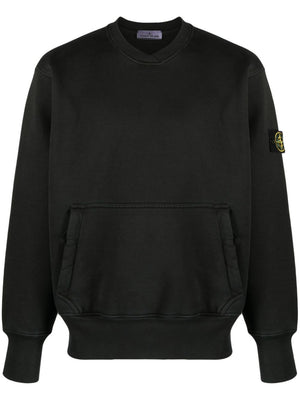 STONE ISLAND Sophisticated and Stylish Men's Cotton Sweatshirt with Iconic Logo Patch