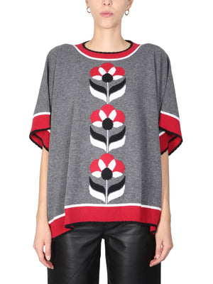 BOUTIQUE MOSCHINO Geometric Front Wool T-Shirt for Women