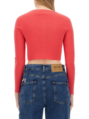 MOSCHINO JEANS Cropped Cardigan for Women - Slim Fit