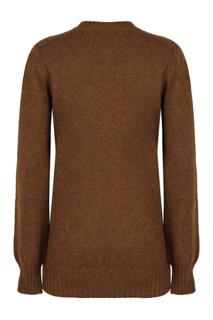 PHILOSOPHY DI LORENZO SERAFINI Luxurious Wool-Cashmere Sweater with Gold-Tone Detail