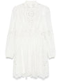 ZIMMERMANN Elegant Broderie Mini Dress with Puff Sleeves