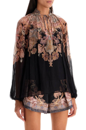 Áo Blouse Voan Họa Tiết Paisley - Size 0