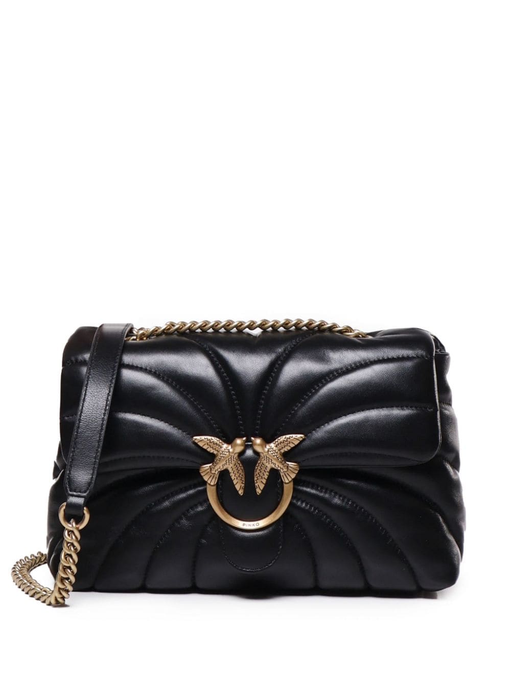 PINKO Quilted Leather Handbag with Signature Buckle