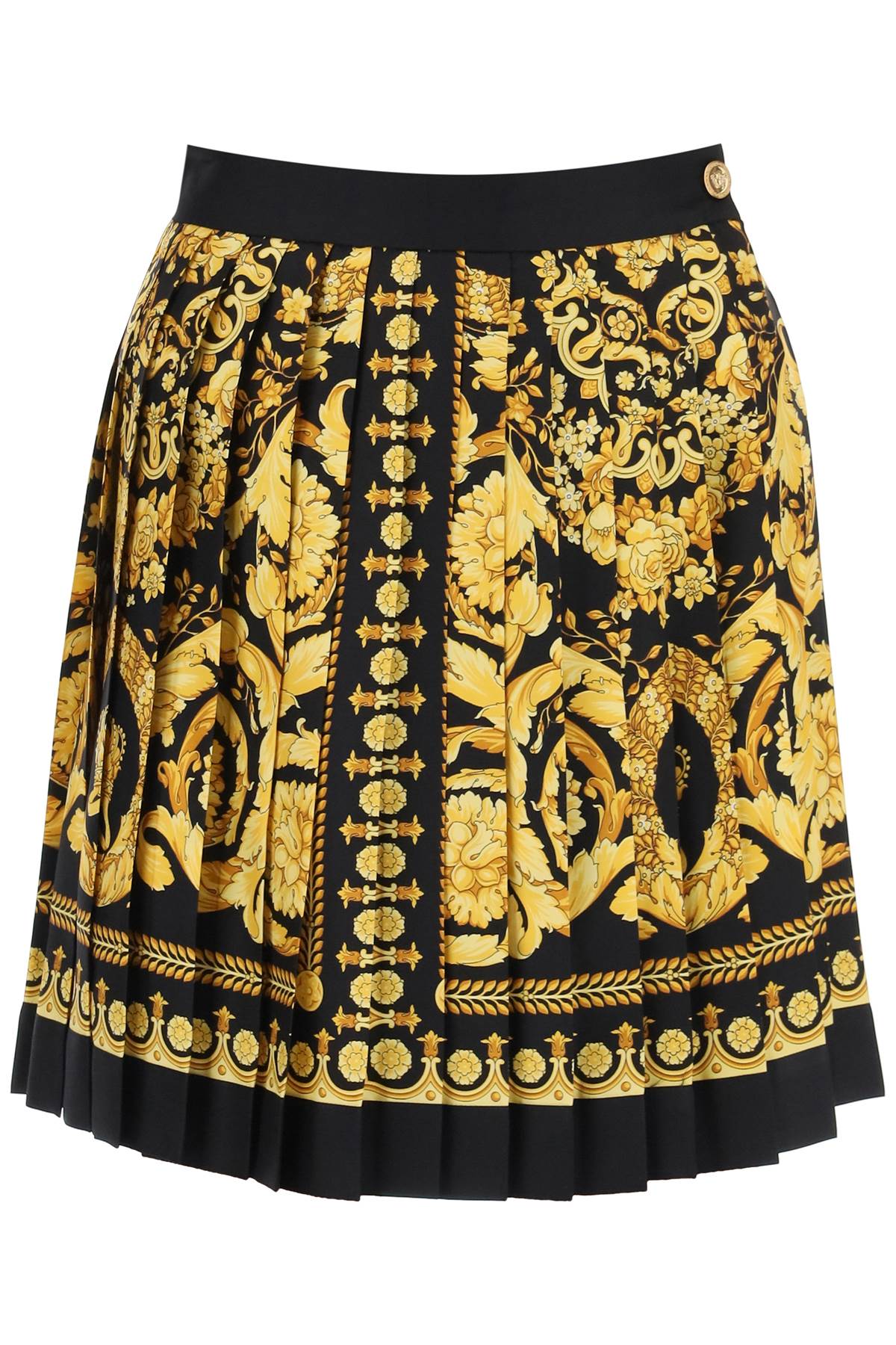 VERSACE Baroque Pleated Mini Skirt - Mixed Colours