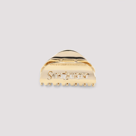 SAINT LAURENT Brass Claw Clip - Perfect for Stylish Hair Arrangements