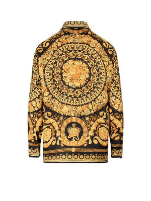 VERSACE Stylish Silk Shirt with Iconic Baroque Pattern for Women
