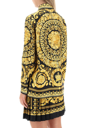 VERSACE Stylish Silk Shirt with Iconic Baroque Pattern for Women