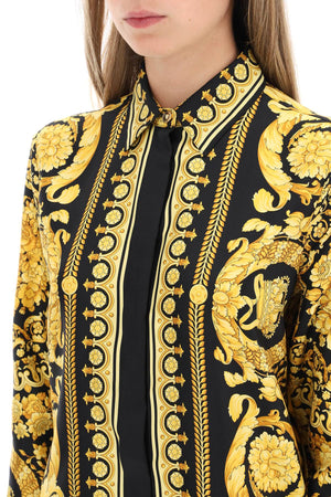 VERSACE Stylish Silk Shirt with Iconic Baroque Pattern for Women