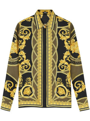 VERSACE Elegant Baroque Silk Blouse