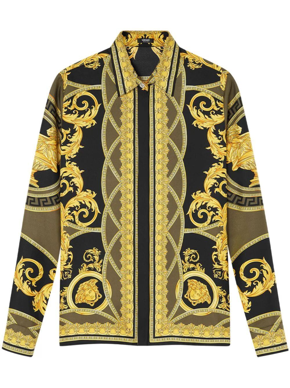 VERSACE Silken Elegance Black Shirt