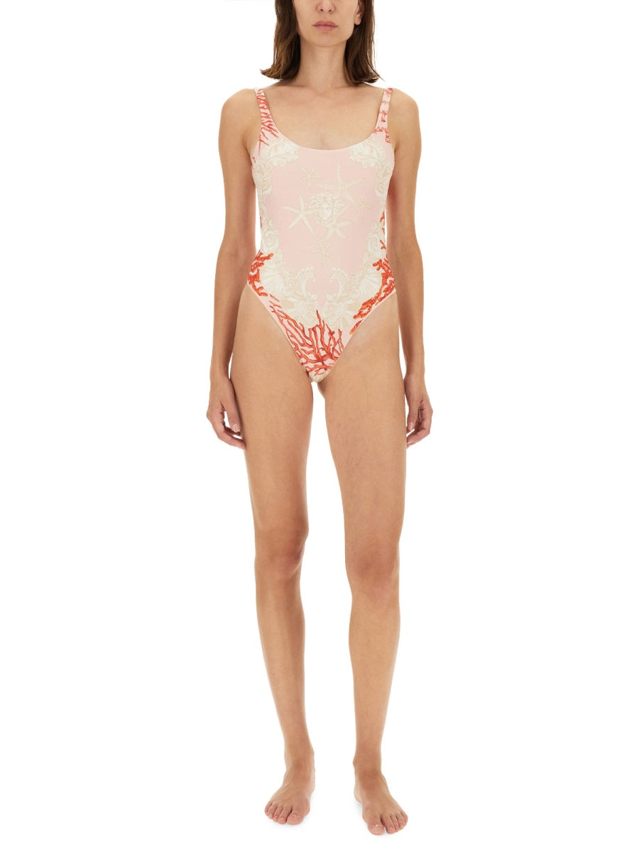 VERSACE Baroque Print One-Piece Swimsuit for Women