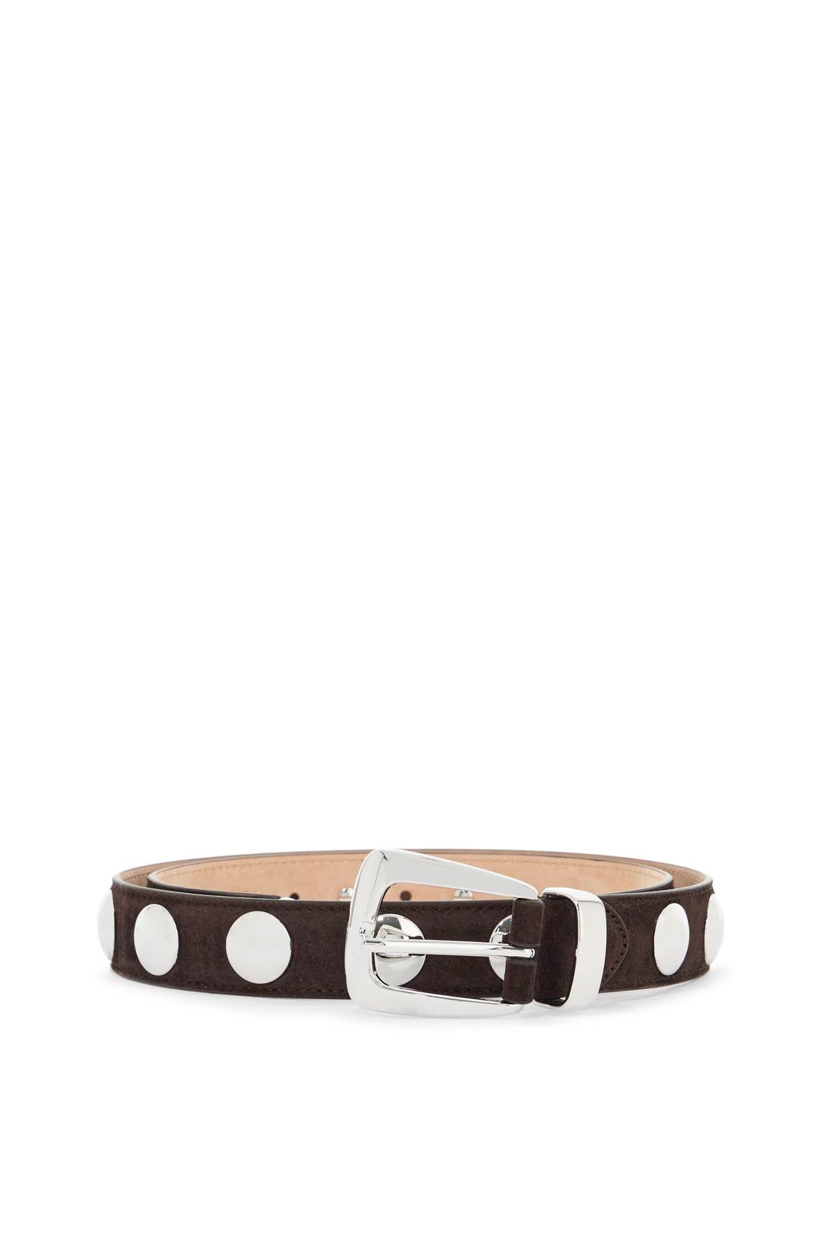 KHAITE Elegant Calfskin Belt with Studs - 30mm