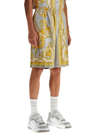 VERSACE Silk Twill Bermuda Shorts