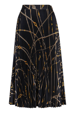 VERSACE Nautical Pleated Midi Skirt for Women