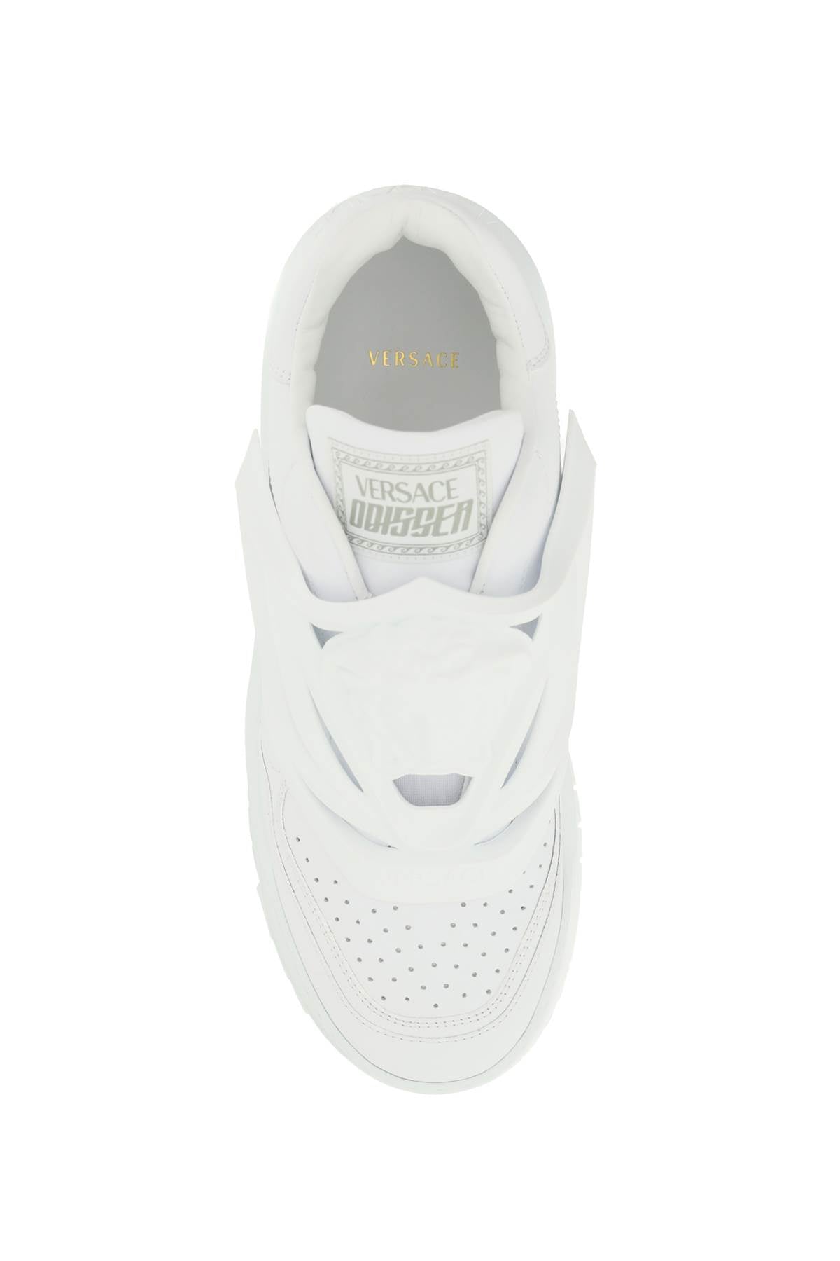 VERSACE White Leather Sneakers for Men