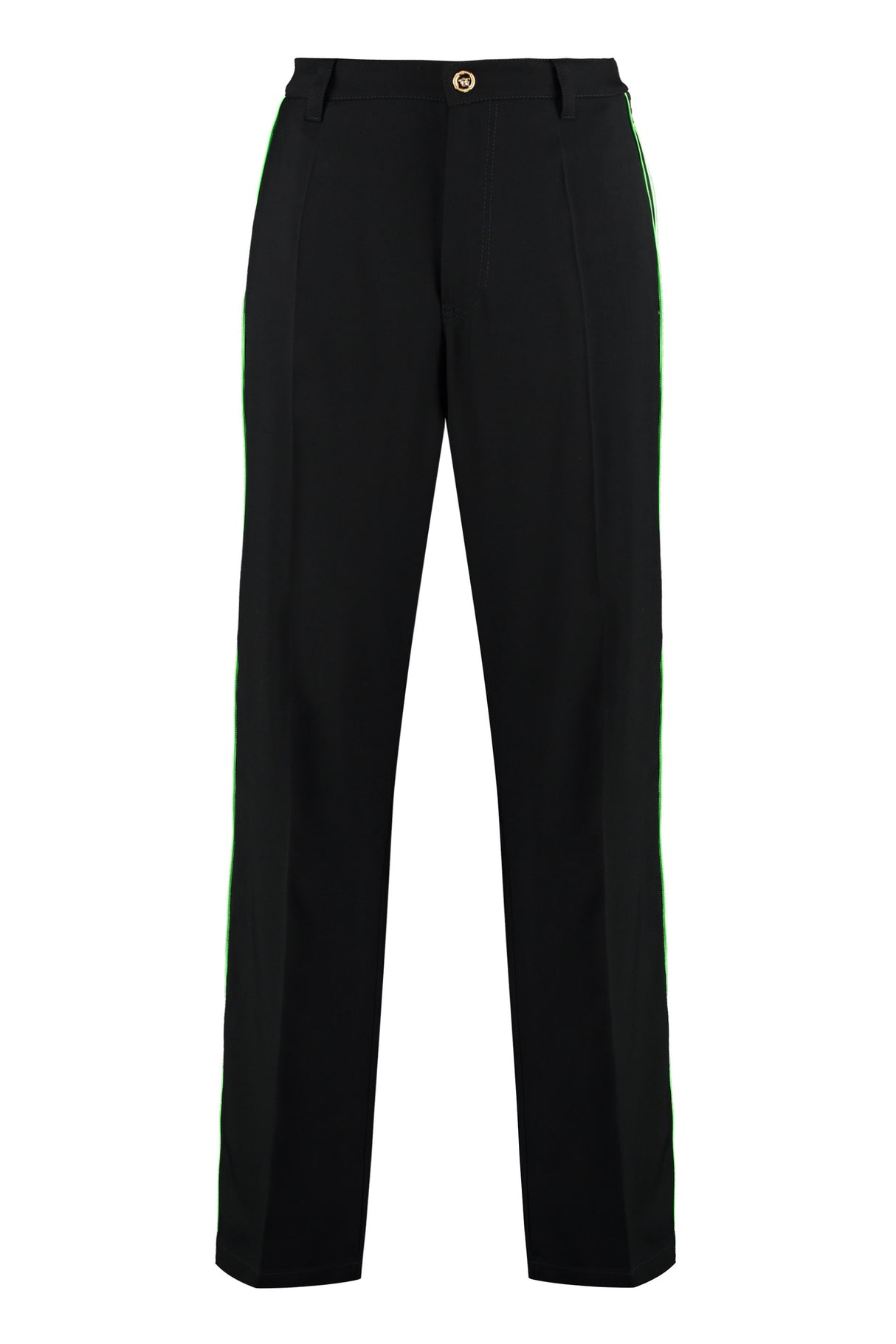 Sleek Black Logo-Striped Track Pants cho Nam