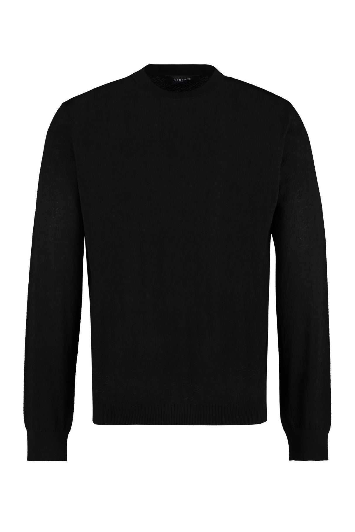 VERSACE Luxurious Men's Silk and Cotton Blend Sweater for FW23