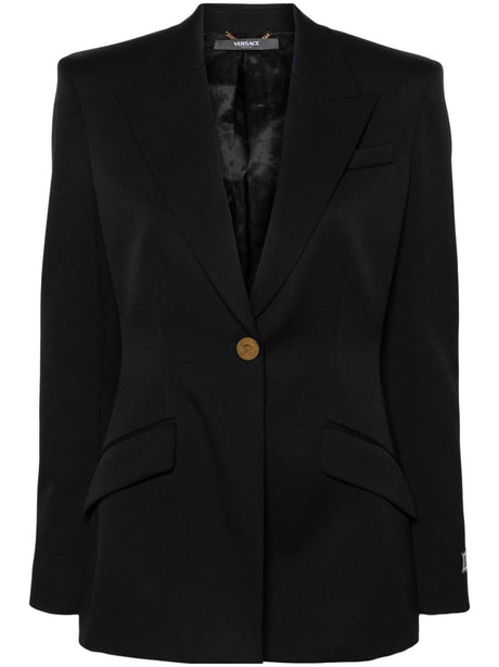 VERSACE Stretch Wool Fabric Jacket for Women